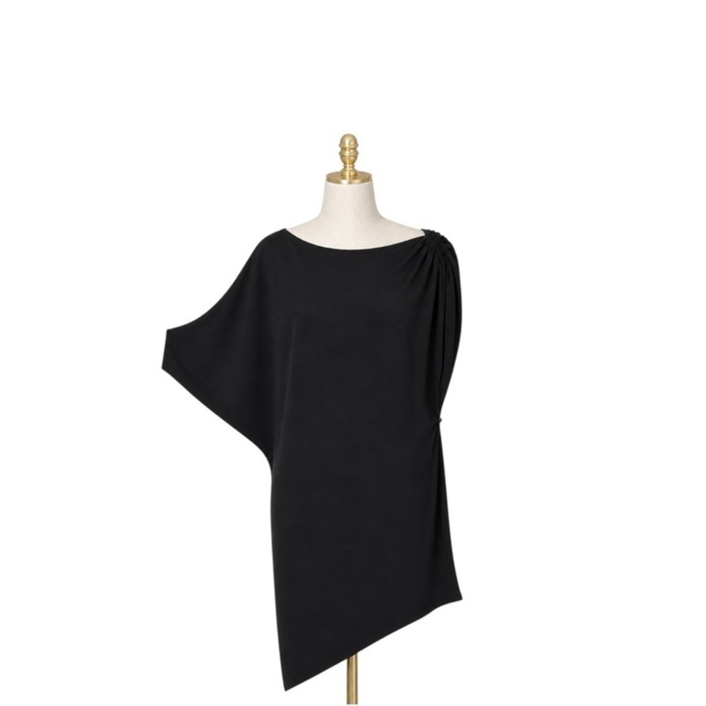 ZARA Jayla Dress Asymmetrical One Shoulder Black Mini Medium